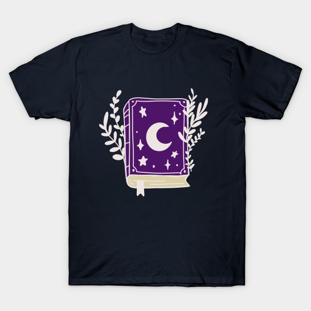 booklover moon book magicbook T-Shirt by ISFdraw